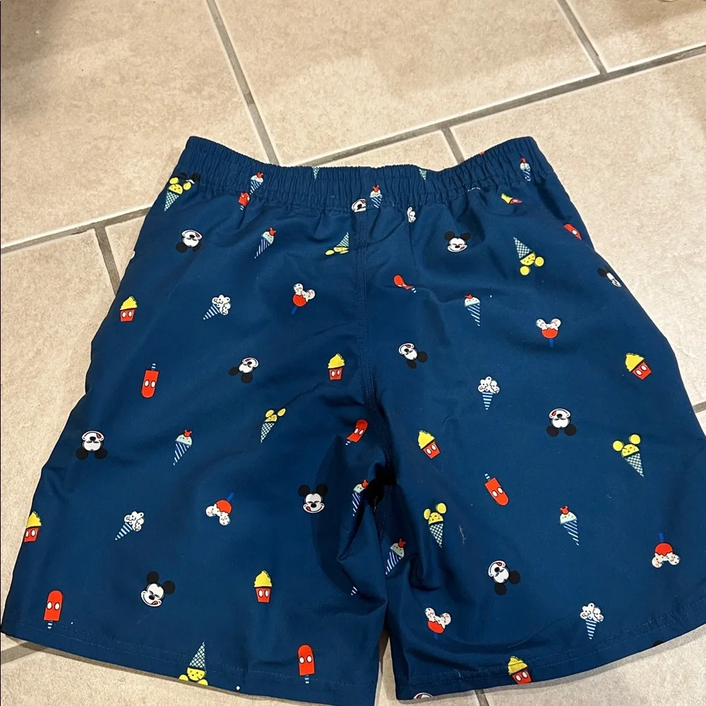Disney Boys Navy Blue Mickey Mouse Patterned Swim  Shorts sz 7/8 NWT - Picture 3 of 4